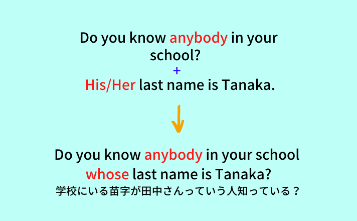 Do you know anybody in your school whose last name is Tanaka?